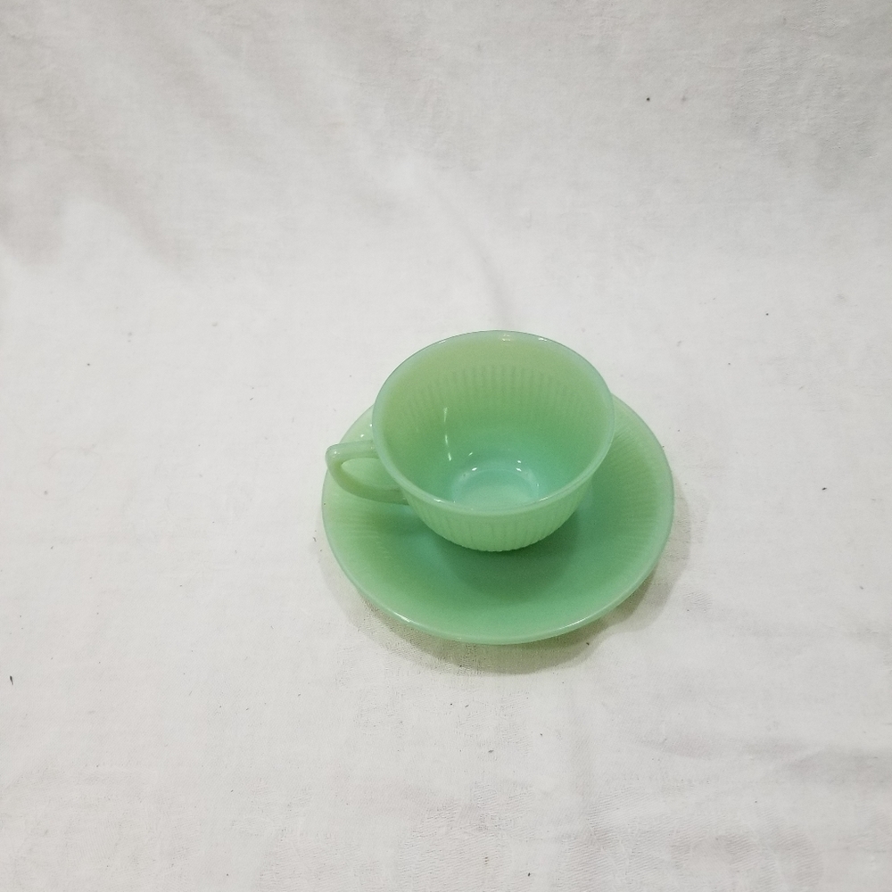 Vintage Fire King Green Jadeite Glass cup